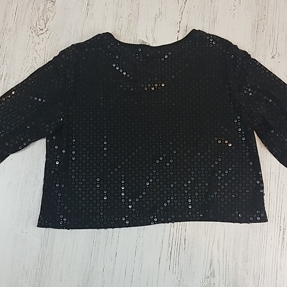 Vintage Laura Ashley Cropped Sequin Top - Picture 4 of 7